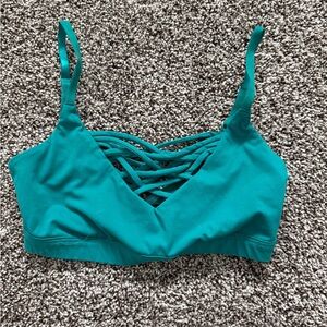 Fabletics sports bra - teal - size xs